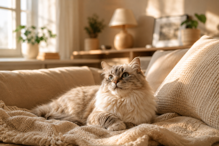 Katze wird gestreichelt